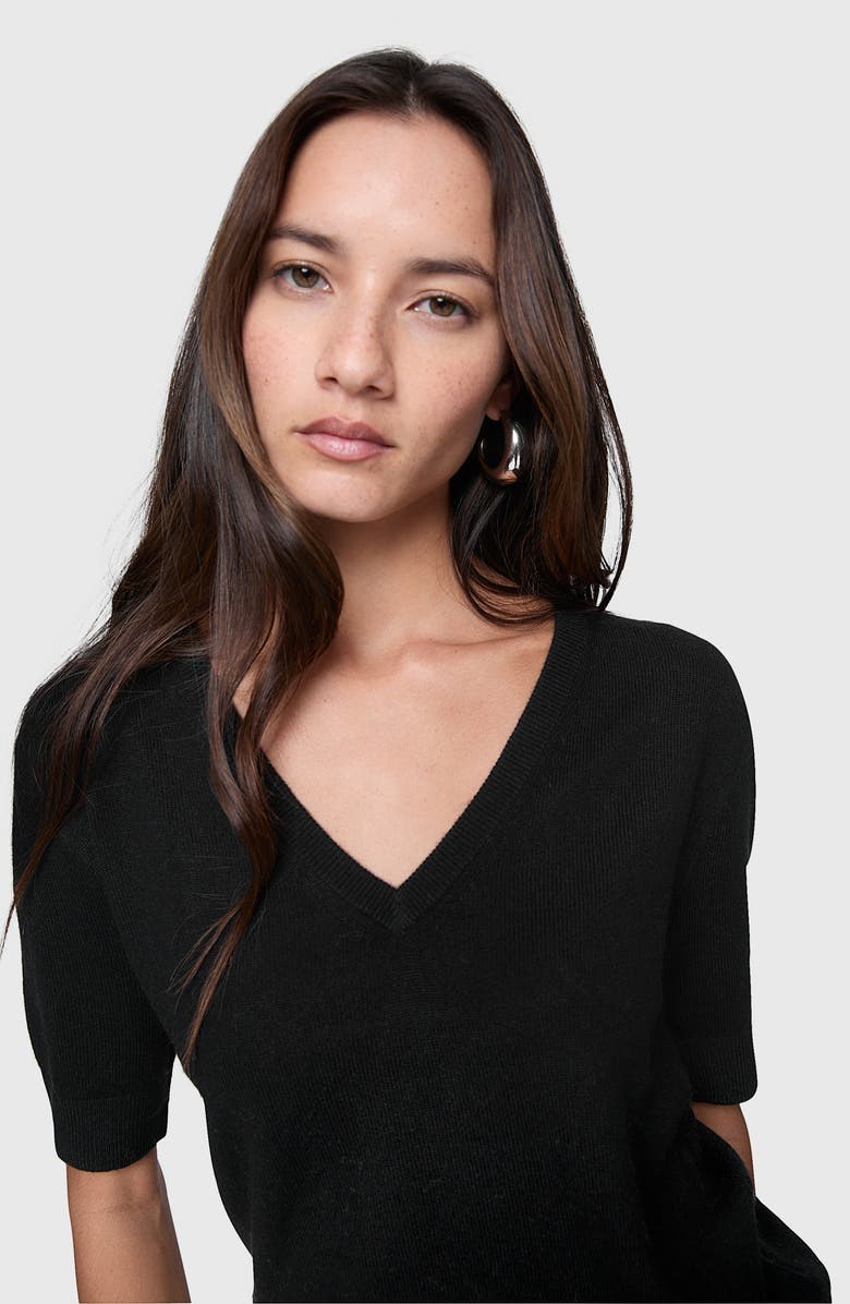 Rebecca Minkoff Haven V-Neck Short Sleeve Wool Blend Sweater, Alternate, color, 