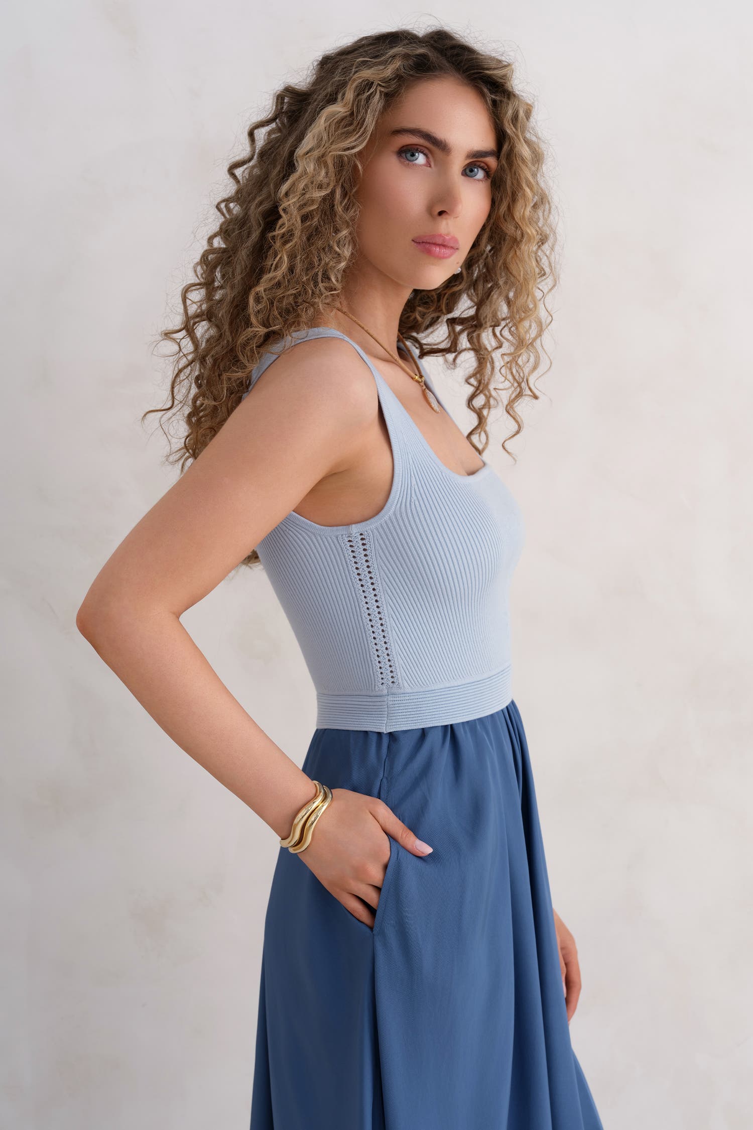 The Mixed Media Dress - Buttercup - image 4