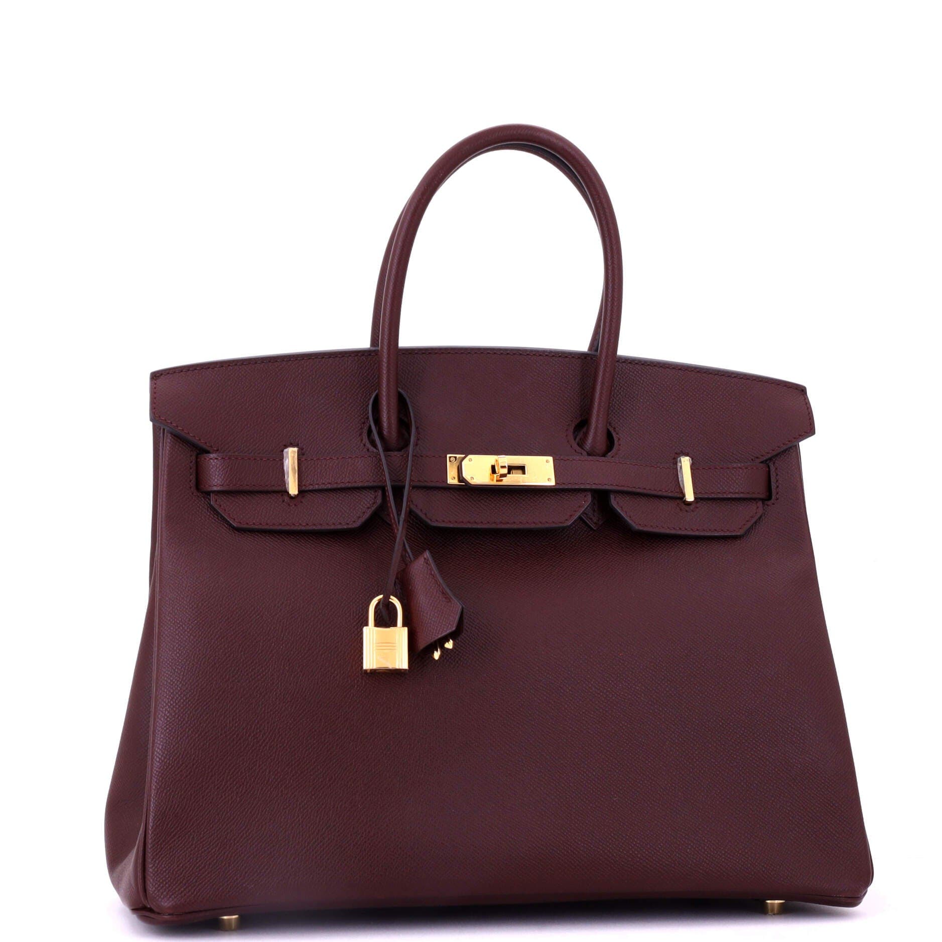 Pre-Owned Hermes Birkin Handbag Red Epsom with Gold Hardware 35, Alternate, color, Bordeaux