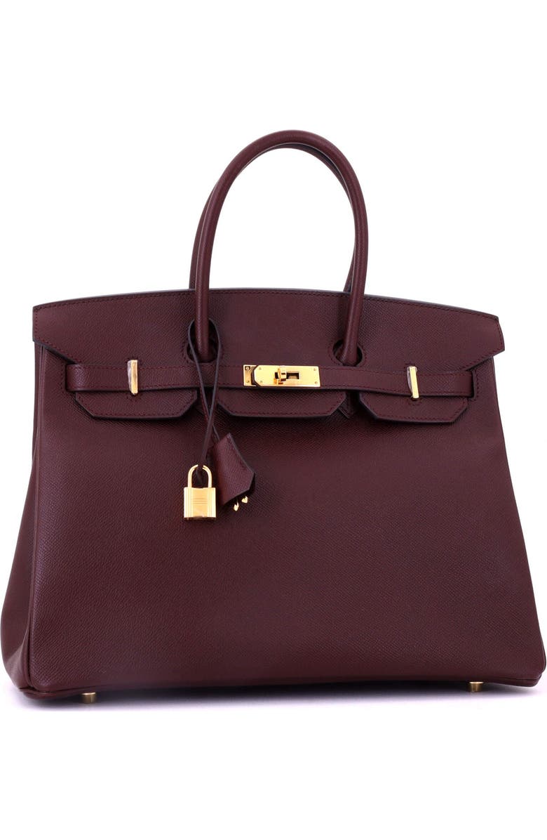 Pre-Owned Hermes Birkin Handbag Red Epsom with Gold Hardware 35, Alternate, color, Bordeaux