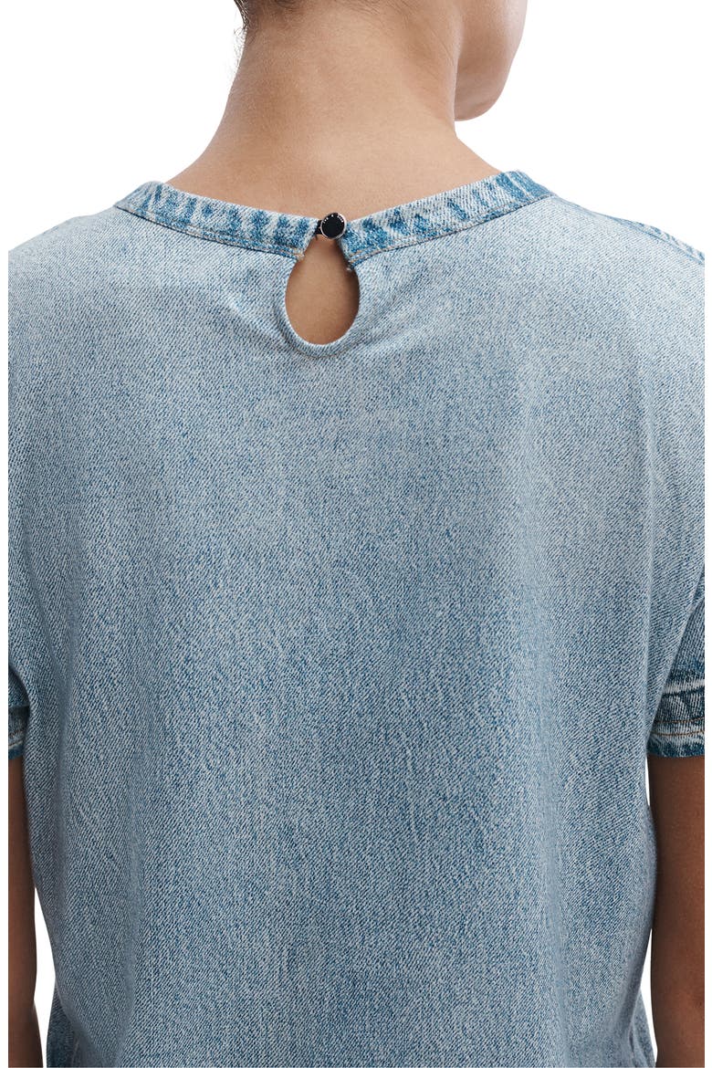 rb Miramar Kelly Cotton Faux Denim T-Shirt Dress, Alternate, color, SEASIDE