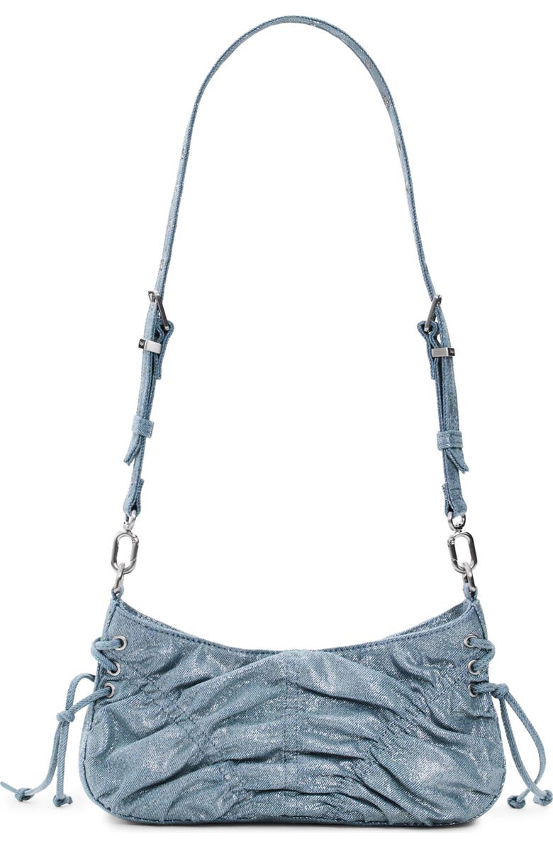Desigual Ruched Denim Crossbody Bag, Alternate, color, Blue