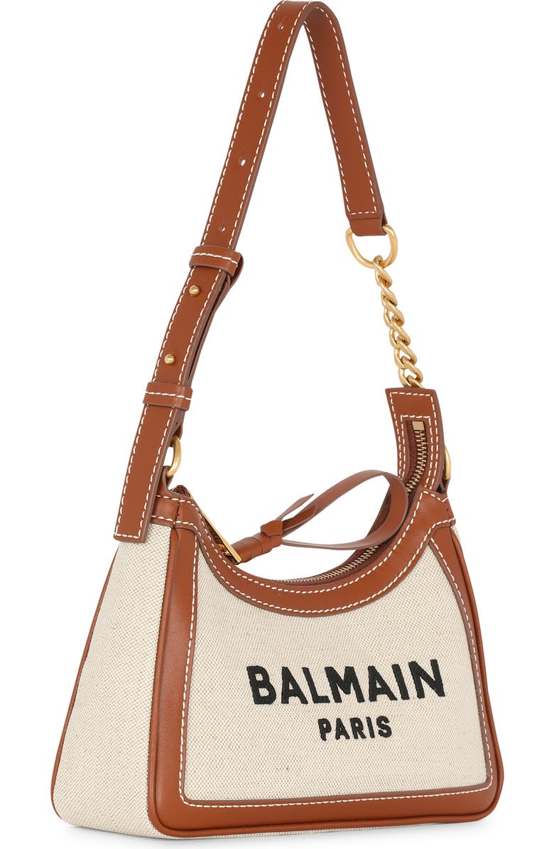 Balmain B-Army Canvas & Leather Shoulder Bag, Alternate, color,