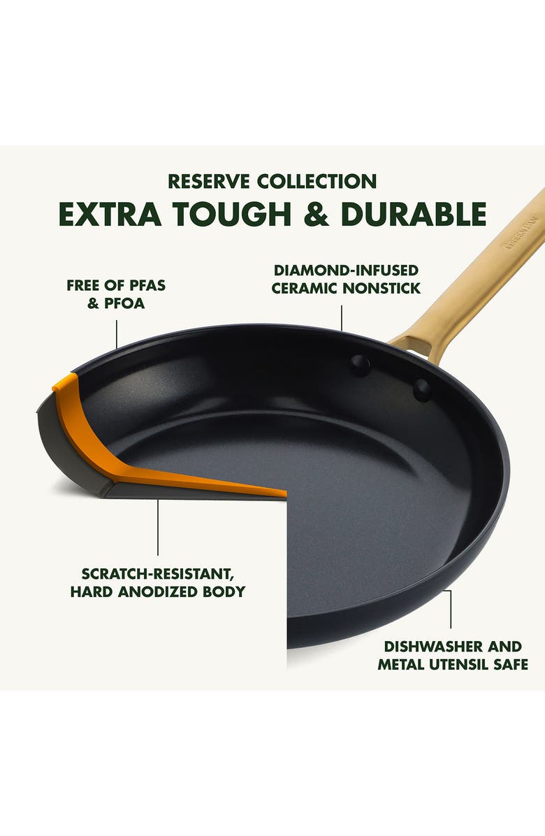 GreenPan Reserve Set of 3 Ceramic Nonstick Frying Pans, Alternate, color,
