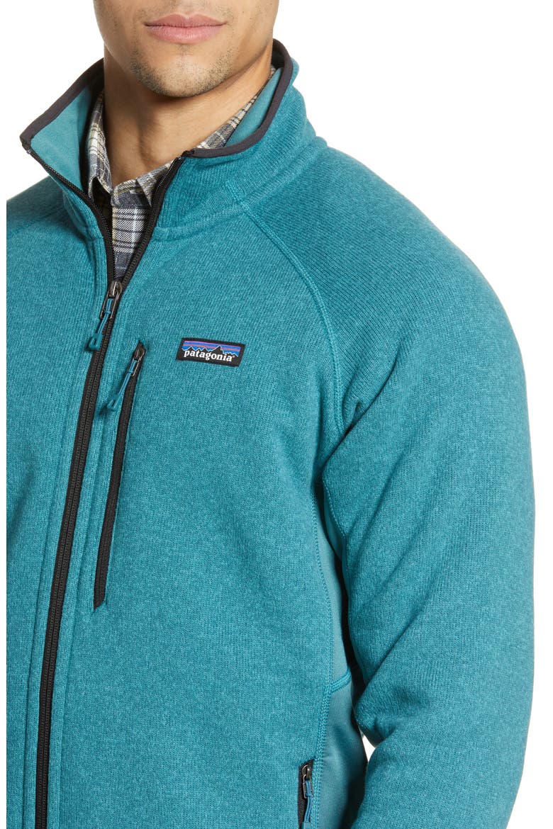 Better Sweater® Performance Slim Fit Zip Jacket, Alternate, color, TASMANIAN TEAL