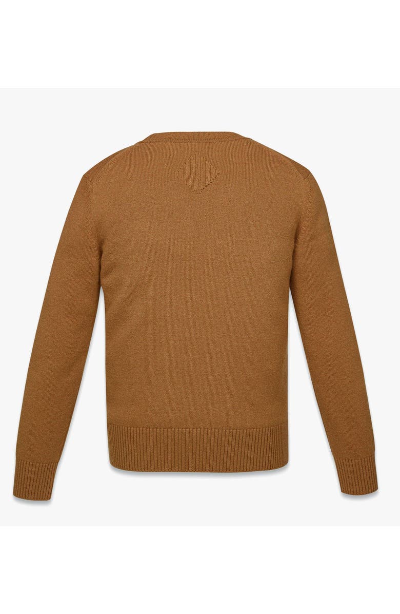 MCM Laurel Sweater in Wool and Recycled Cashmere, Alternate, color, Cognac
