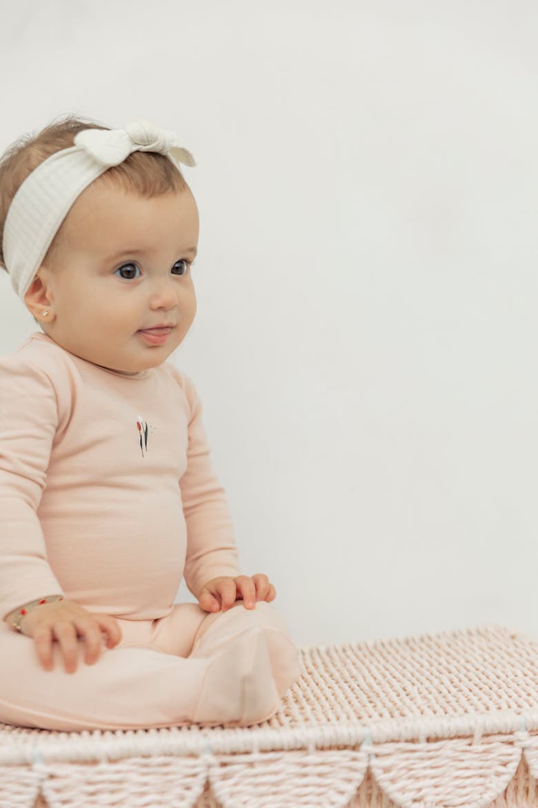 Scooter and Tulip Print Cotton Romper, Alternate, color, Soft Pink