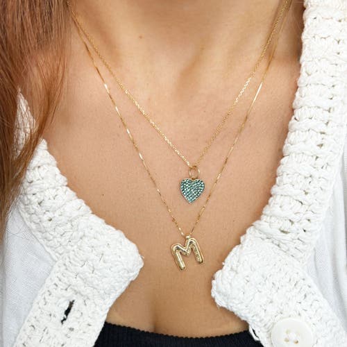 The Lovery Fine Jewelry Emerald Heart Charm In Green