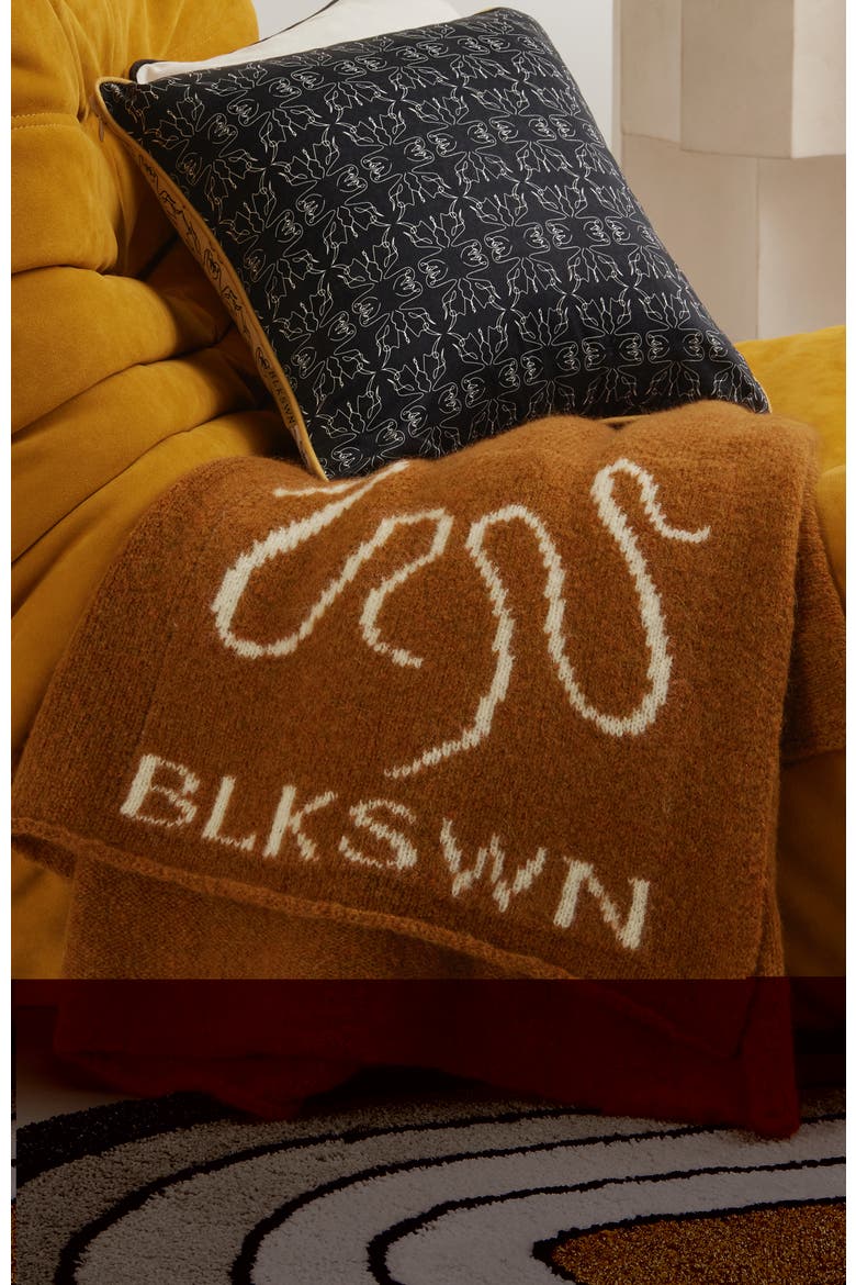 Swn  Logo Copper Alpaca Throw Rug, Alternate, color, Copper