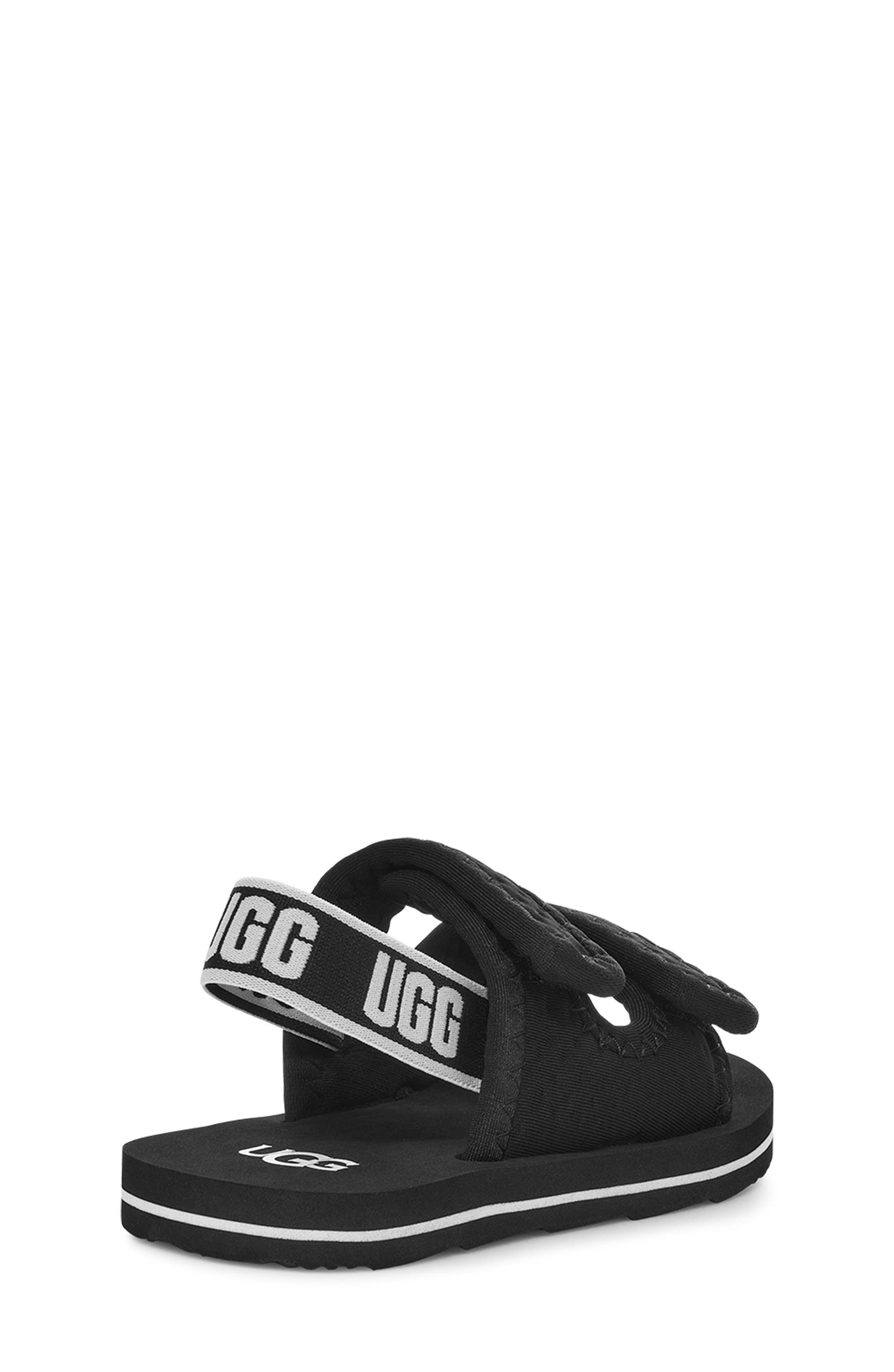 UGG<sup>®</sup> Kids' Lennon Slingback Sandal, Alternate, color, Black