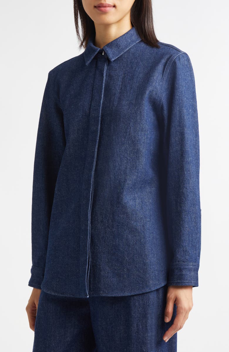 PARTOW Myles Denim Shirt Jacket, Alternate, color, Ink