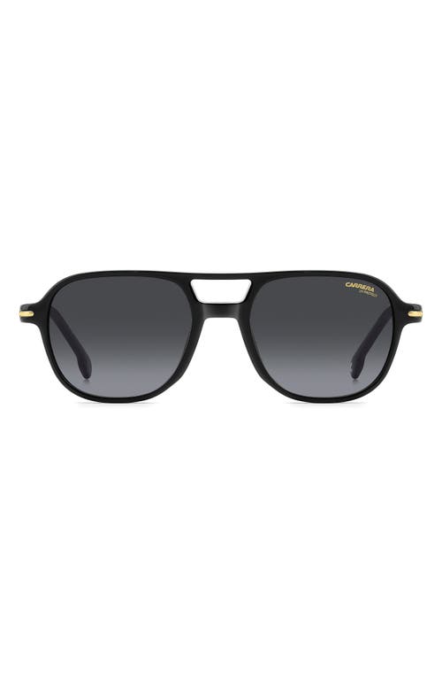 Carrera Eyewear Ca 392/s 54mm Square Sunglasses In Black/dark Grey Sf