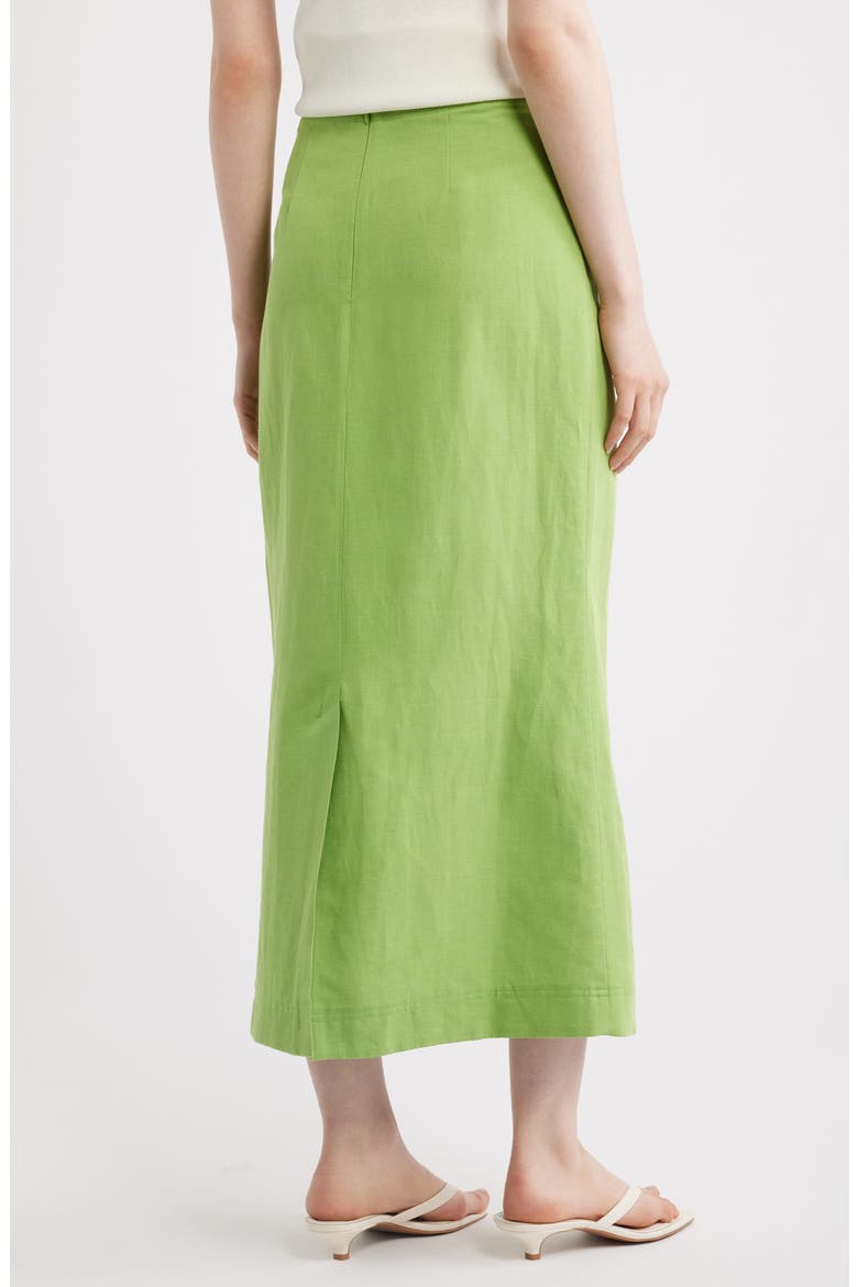 Mia Topstitch Detail Skirt, Alternate, color, APPLE GREEN