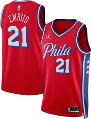 Jordan Brand Unisex Jordan Brand Joel Embiid Red Philadelphia 76ers Swingman Jersey - Statement Edition