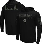 COLOSSEUM Men's Colosseum Black Michigan State Spartans OHT Military Appreciation Hoodie Long Sleeve T-Shirt