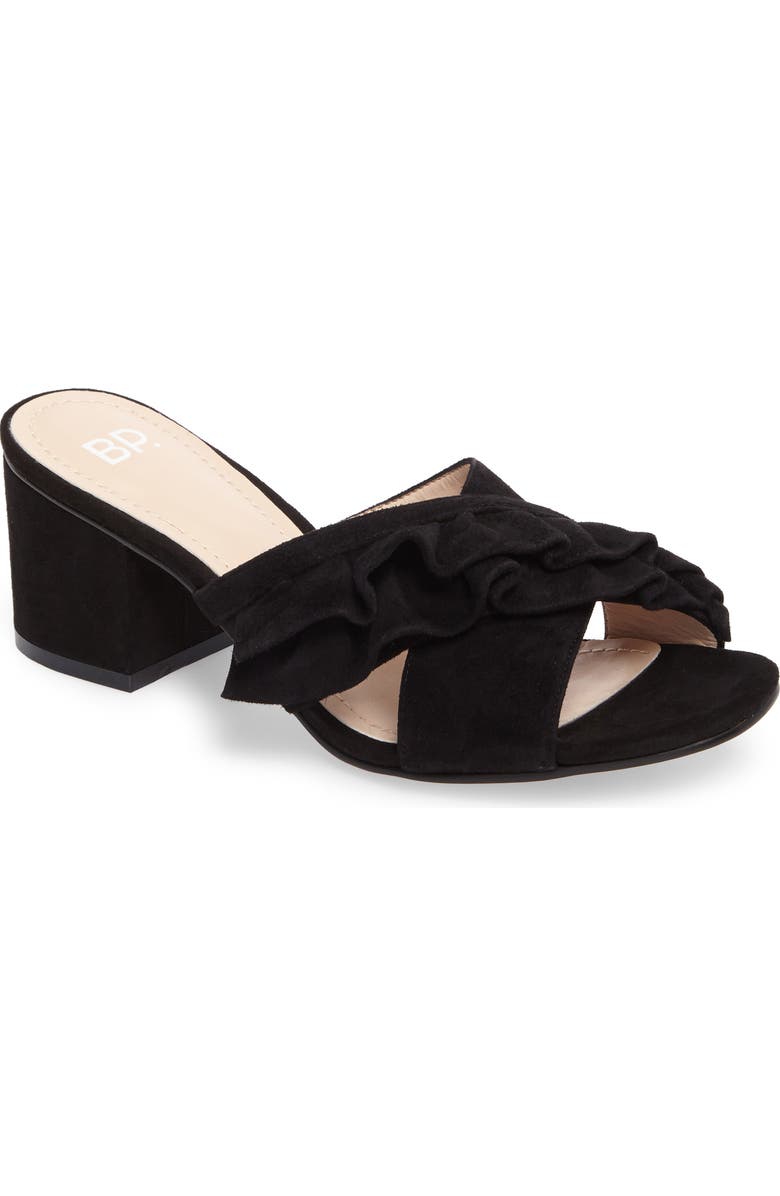 BP. Shari Ruffle Strap Slide Sandal, Main, color,