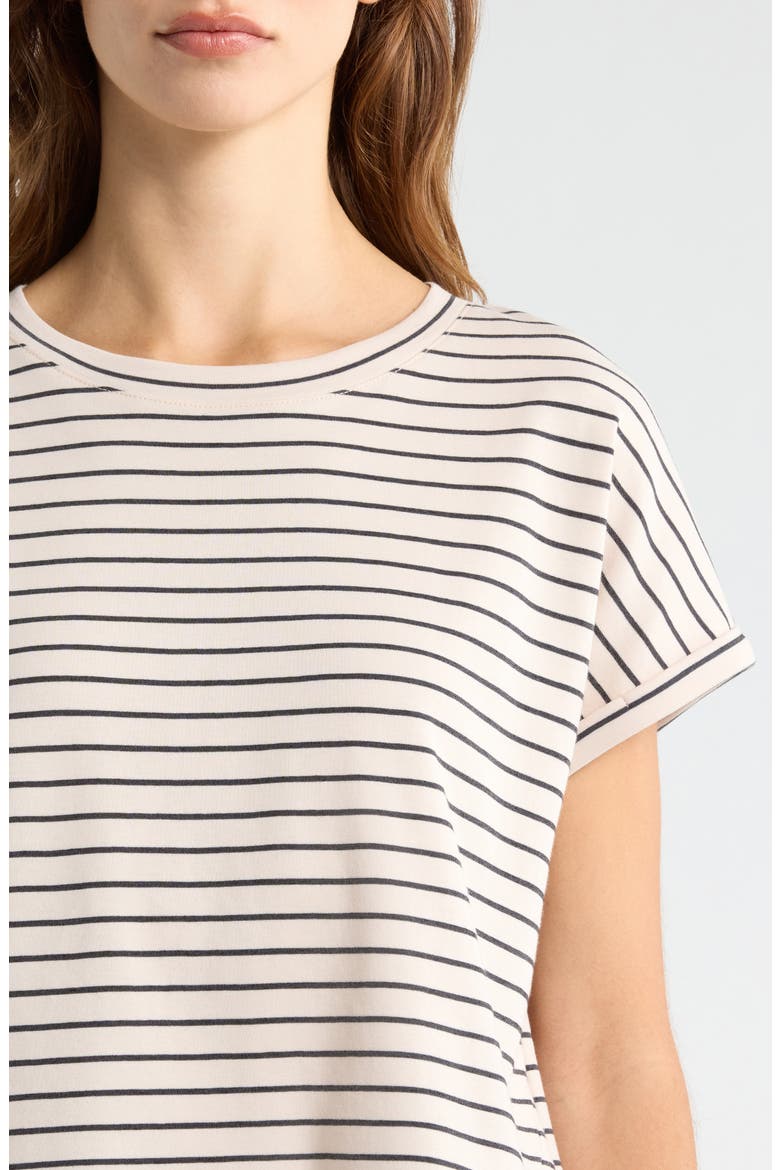 Stripe High Low Tee, Alternate, color, BIRCH