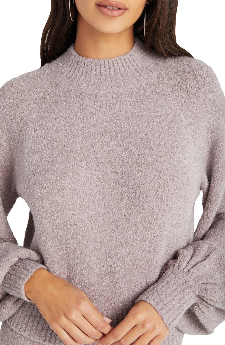 VICI Collection Mock Neck Balloon Sleeve Crop Sweater, Alternate, color, 