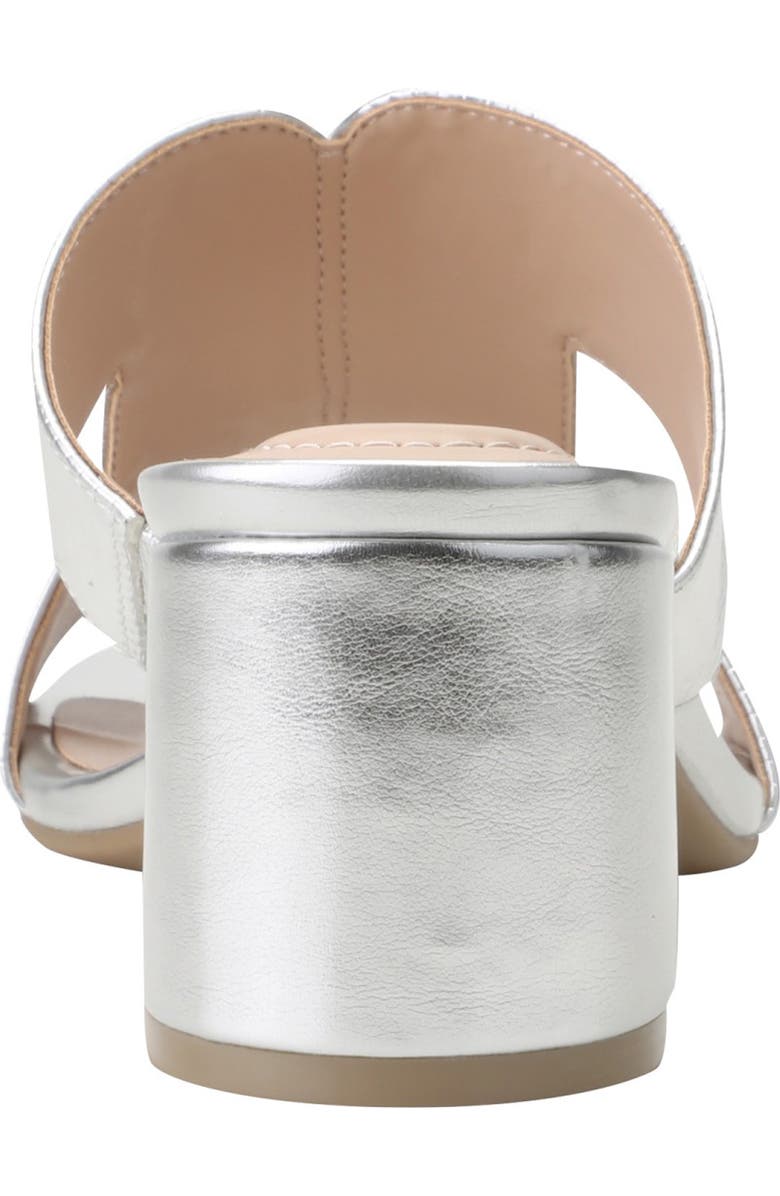 Bandolino Merring Block Heel Metallic Sandal, Alternate, color, Silver 040