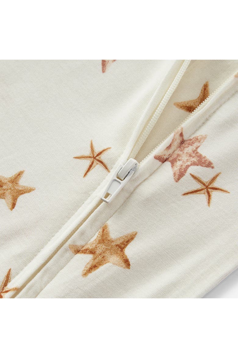 Luxe Stretch Zipper Pajama, Alternate, color, Starfish Dreams