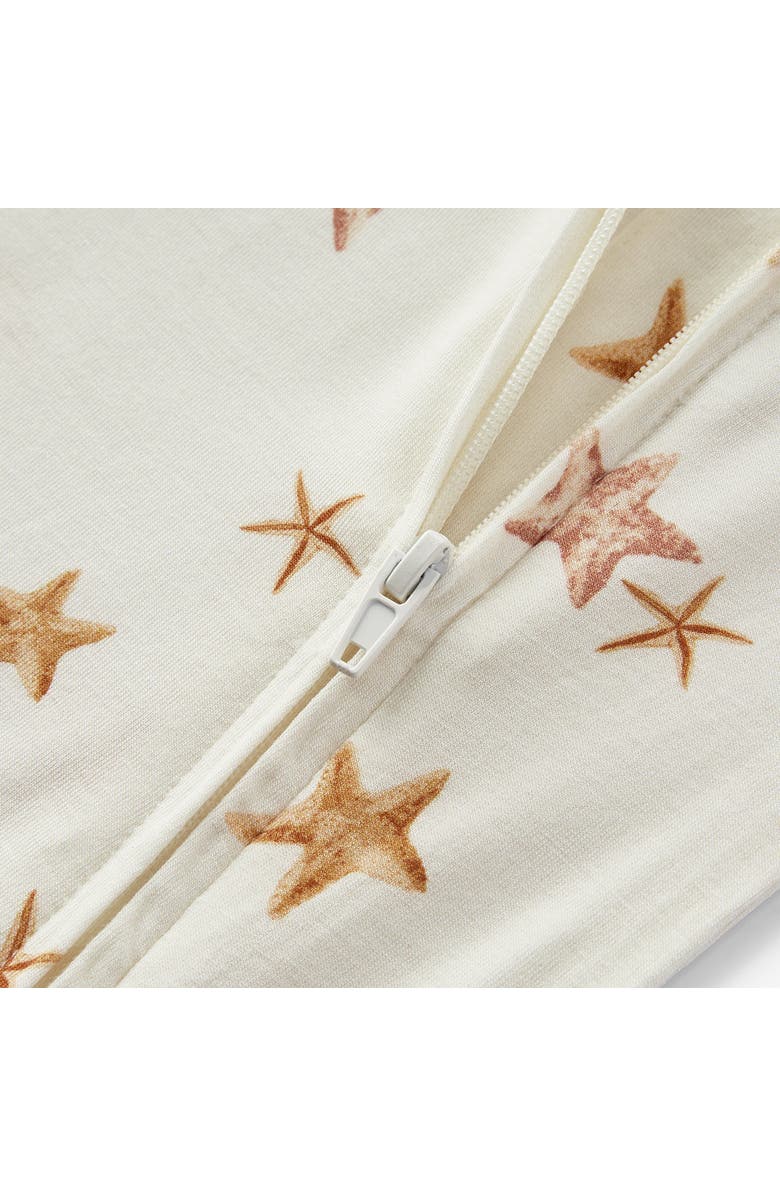 Milkbarn Luxe Stretch Zipper Pajama, Alternate, color, Starfish Dreams