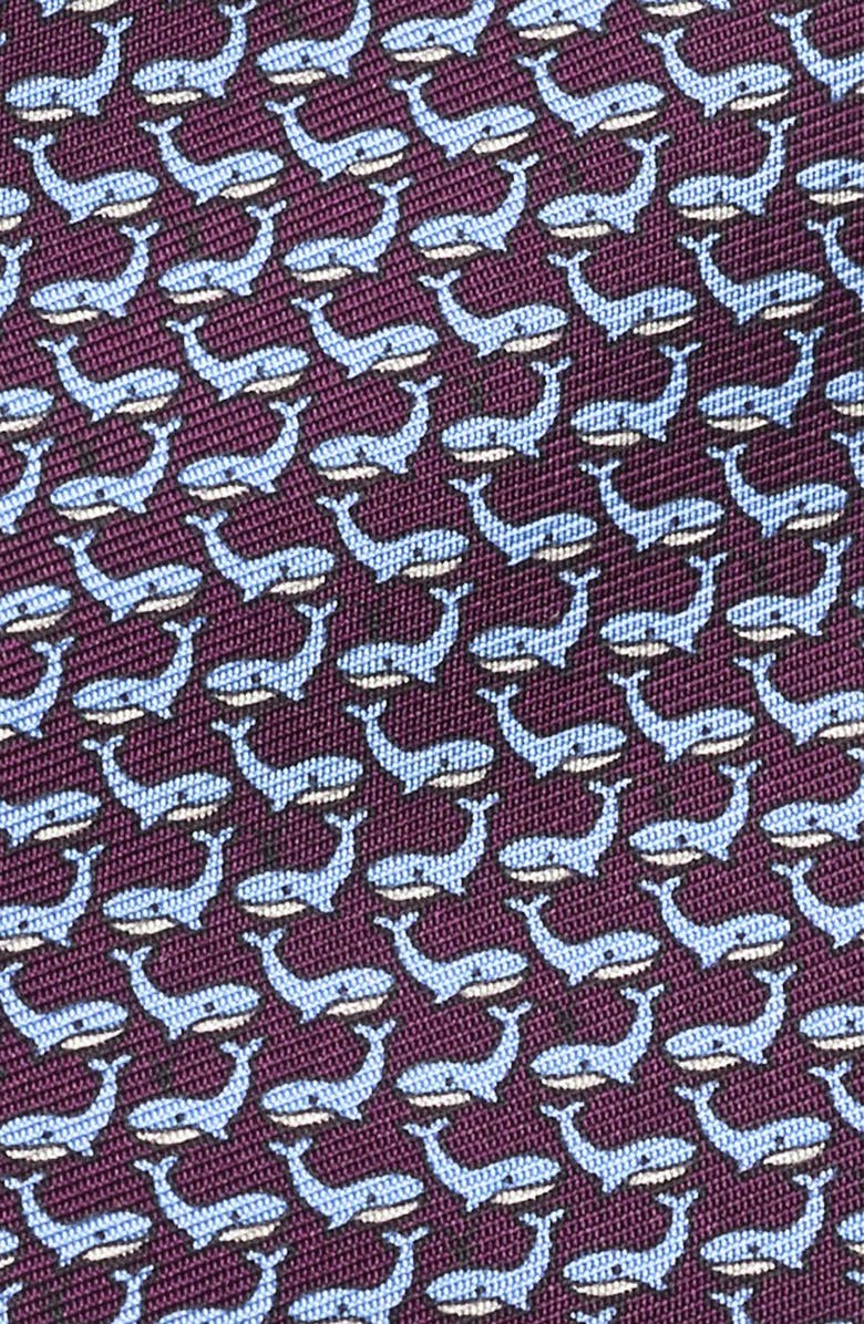ZEGNA TIES Quadri Silk Whale Tie, Alternate, color, Purple