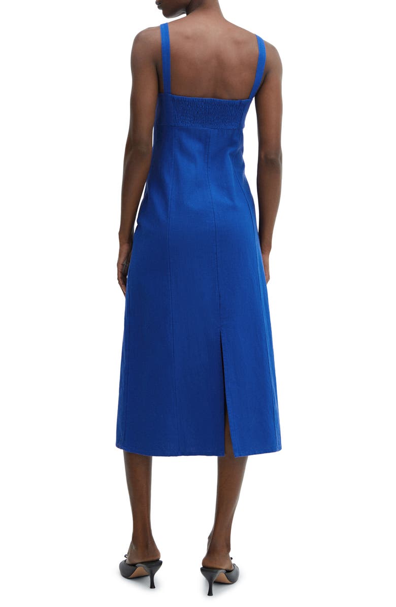 MANGO Eyelet Detail Cotton Midi Dress, Alternate, color, 