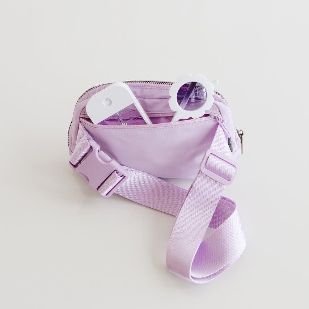 Sweet Wink Pearl Heart Patch Belt Bag, Alternate, color, Lavender