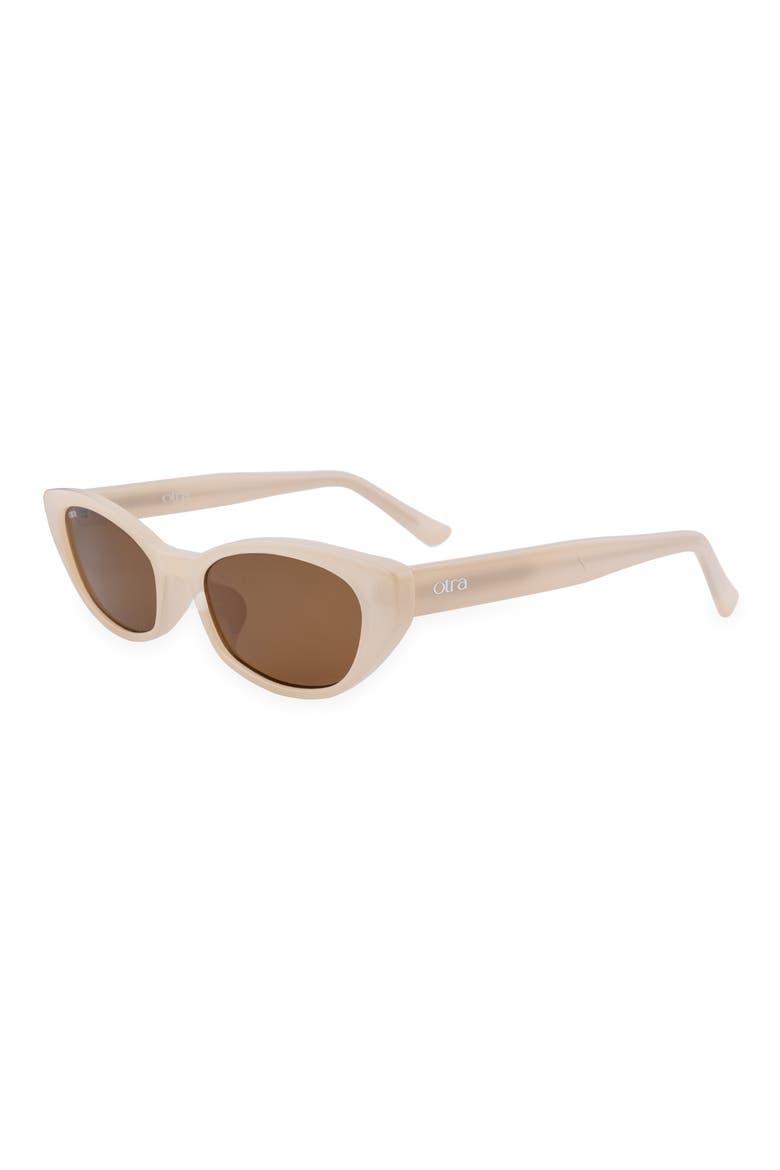 Shona Cat Eye Sunglasses, Alternate, color, FROSTED IVORY/ BROWN