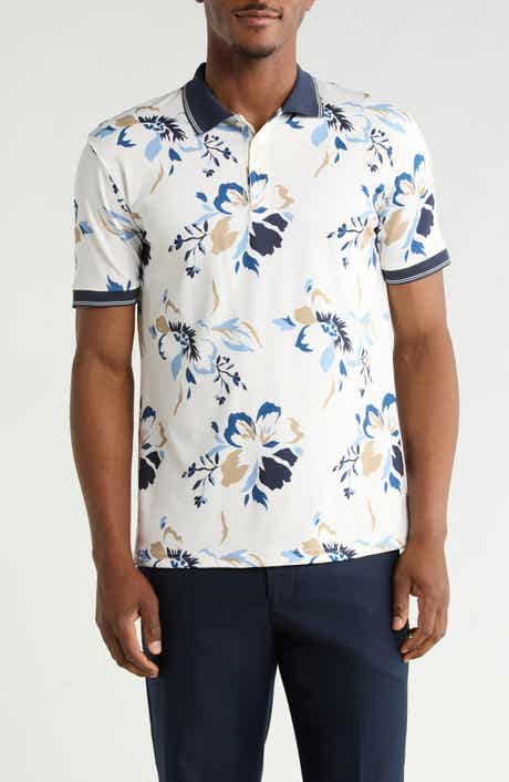 Cactus Man Floral Print Short Sleeve Polo
