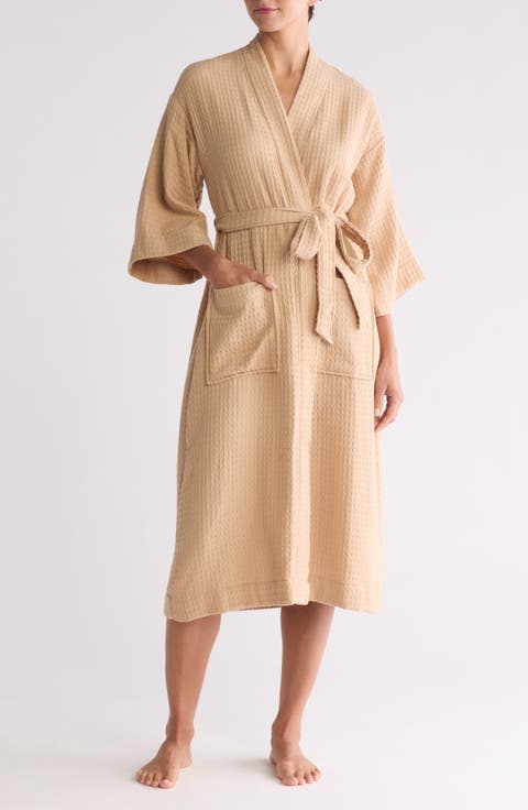 Midi Waffle Knit Robe