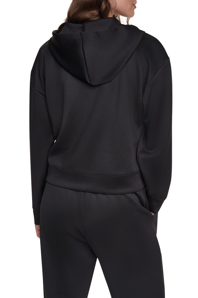 Logo Appliqué Hoodie, Alternate, color, BLACK