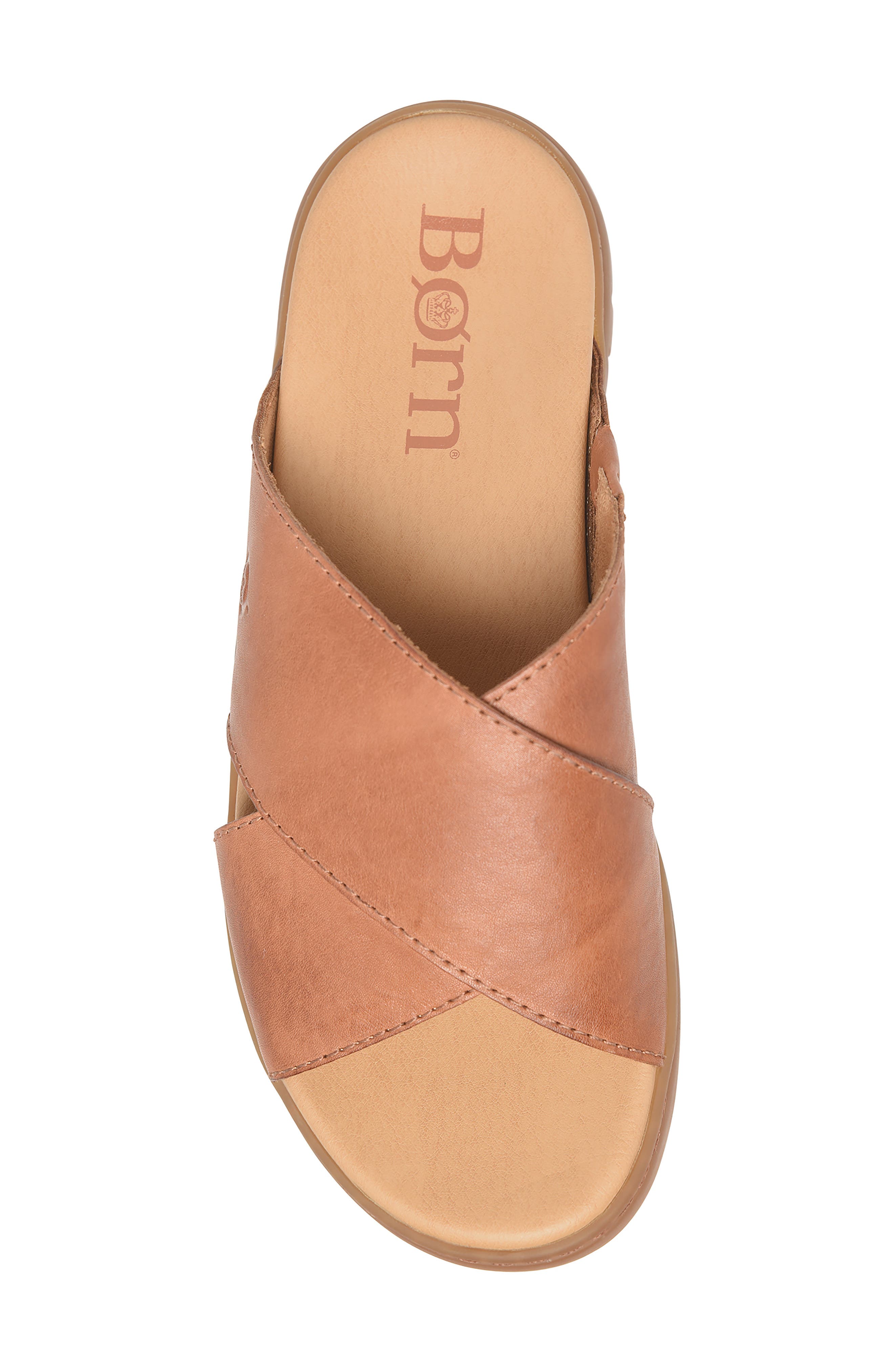 Børn Adia Slide Sandal, Alternate, color, Brown Leather