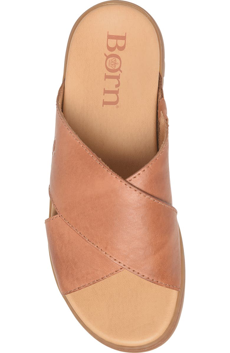 Børn Adia Slide Sandal, Alternate, color, Brown Leather