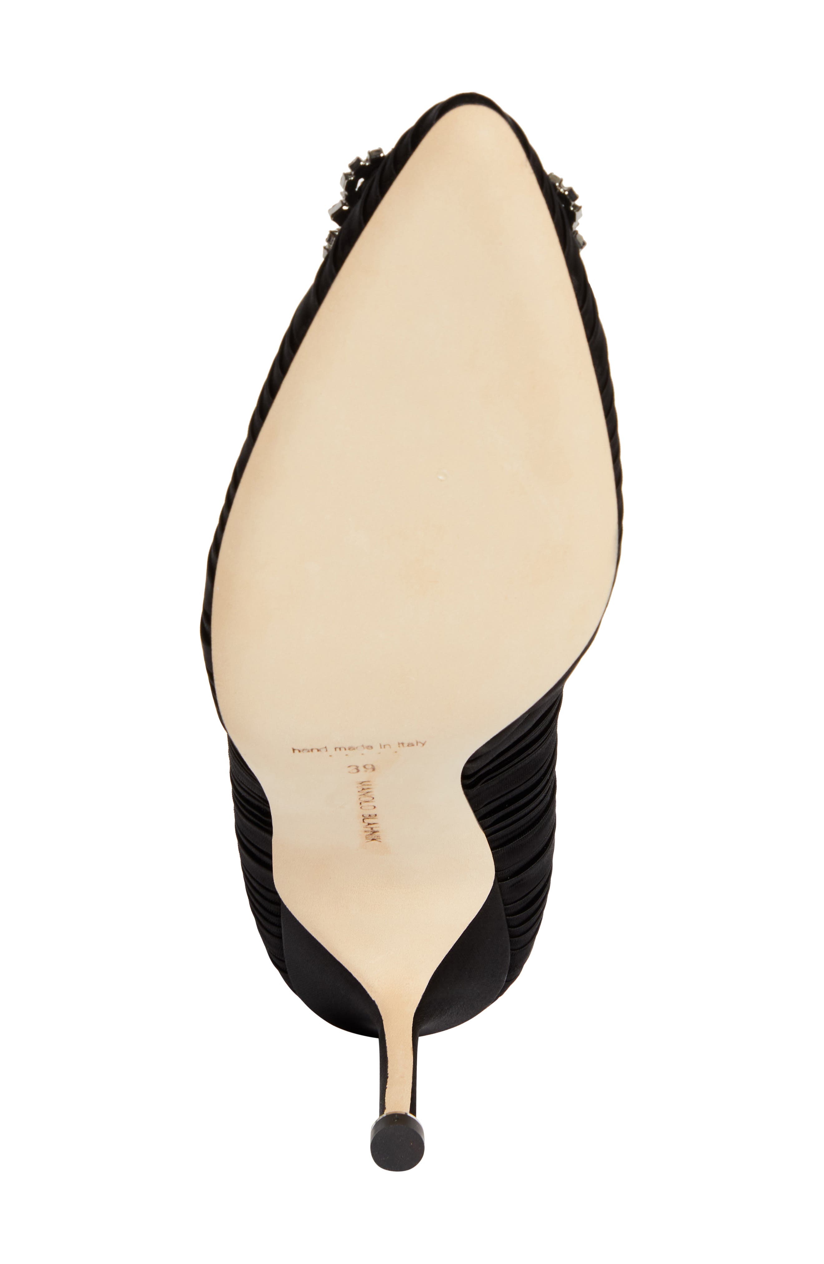 Manolo Blahnik Hangisi Crystal Buckle Pump, Alternate, color, 