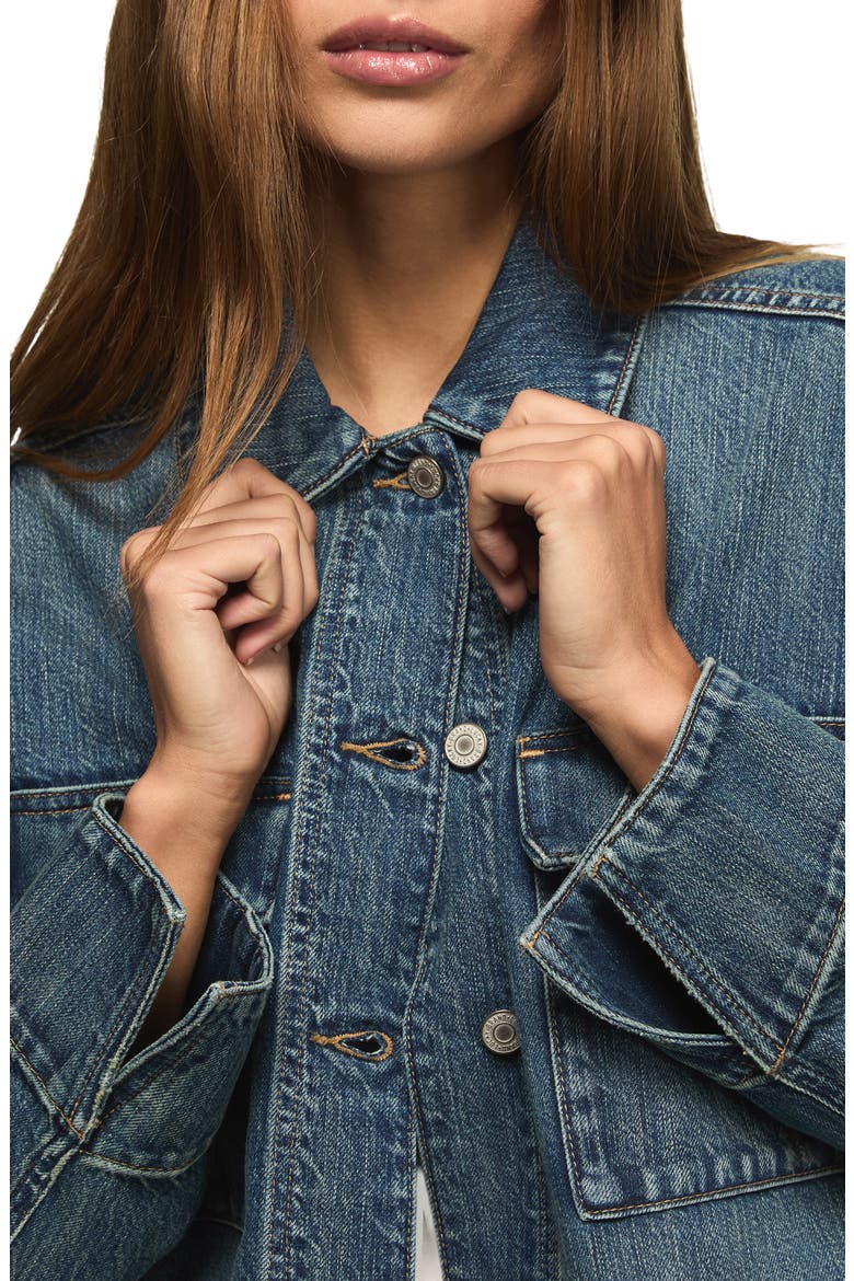 Utility Denim Jacket, Alternate, color, GLAMOROUS WASH