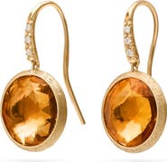 Marco Bicego Jaipur Color 18k Gold Citrine & Diamond Drop Earrings