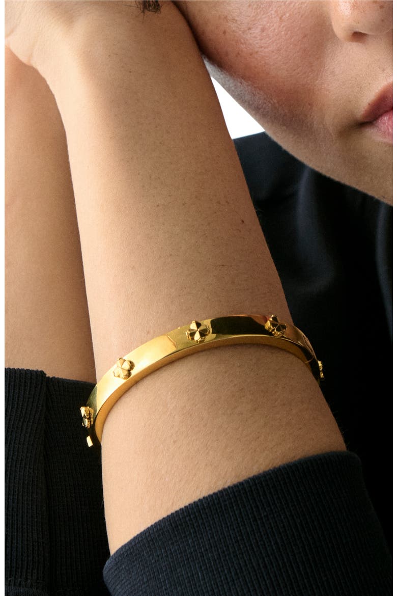 spade hinge bracelet, Alternate, color, GOLD.