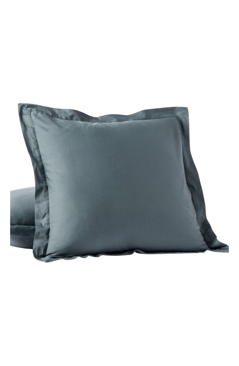 Coyuchi Cloud Soft Organic Cotton Sateen Sham, Main, color, Gulf