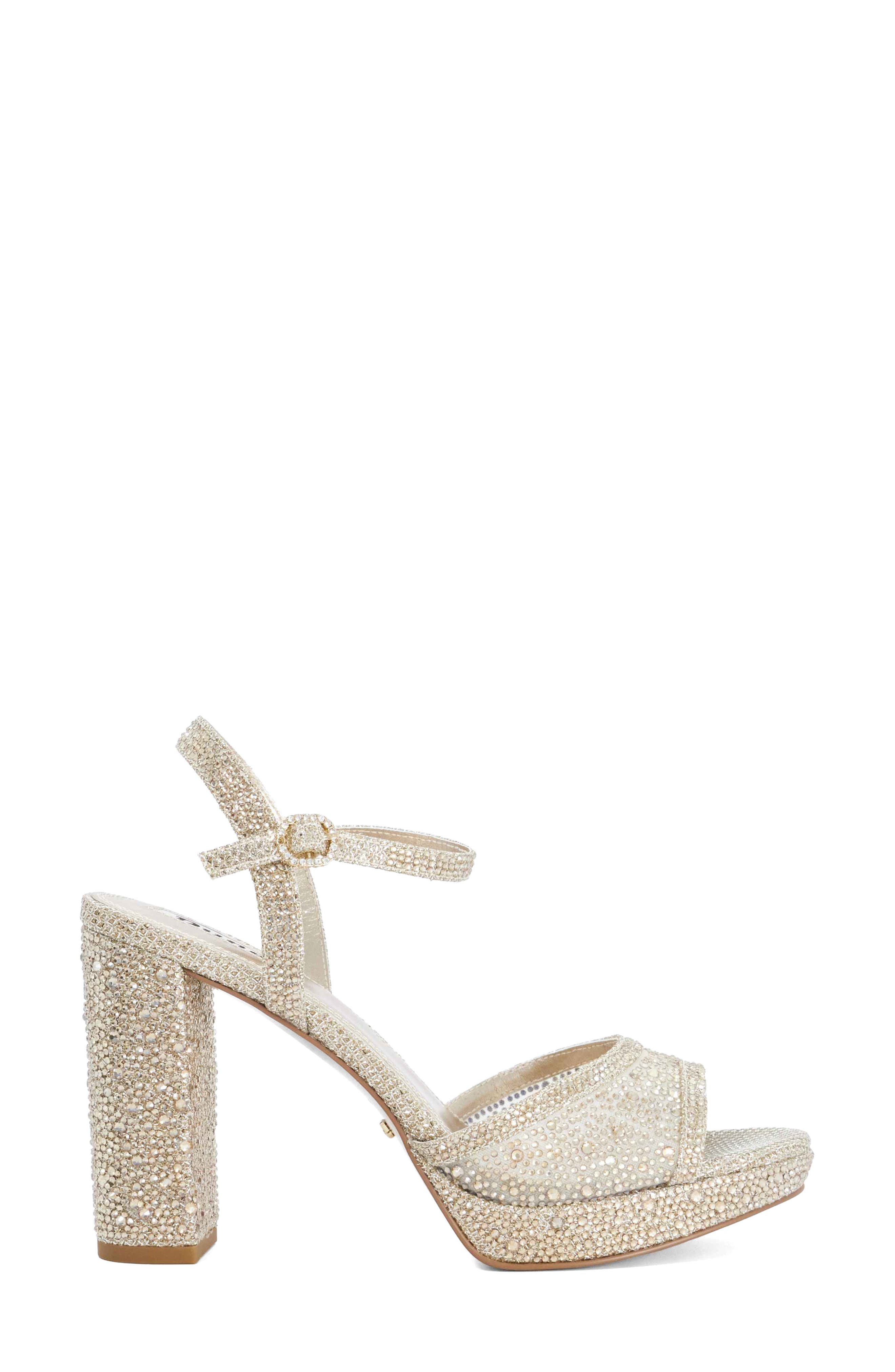 Mesmerizing Ankle Strap Platform Sandal, Alternate, color, GOLD