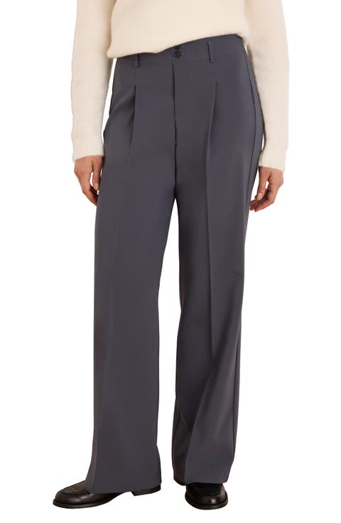 Tremont Pleated Wide Leg Pull-On Pants