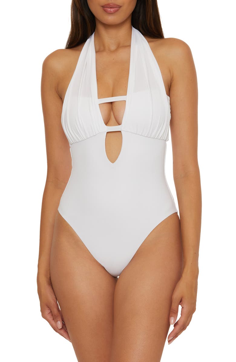 Becca The Butterfly One-Piece Swimsuit, Main, color, White