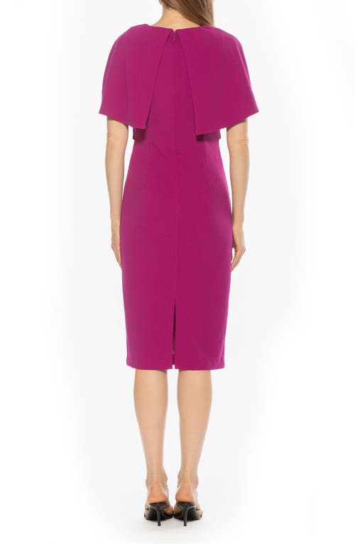 Alexia Admor Noor Wrap Bodice Midi Sheath Dress In Pink