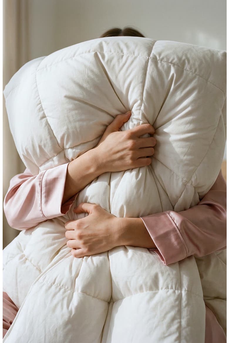 Down Comforter, Alternate, color, White