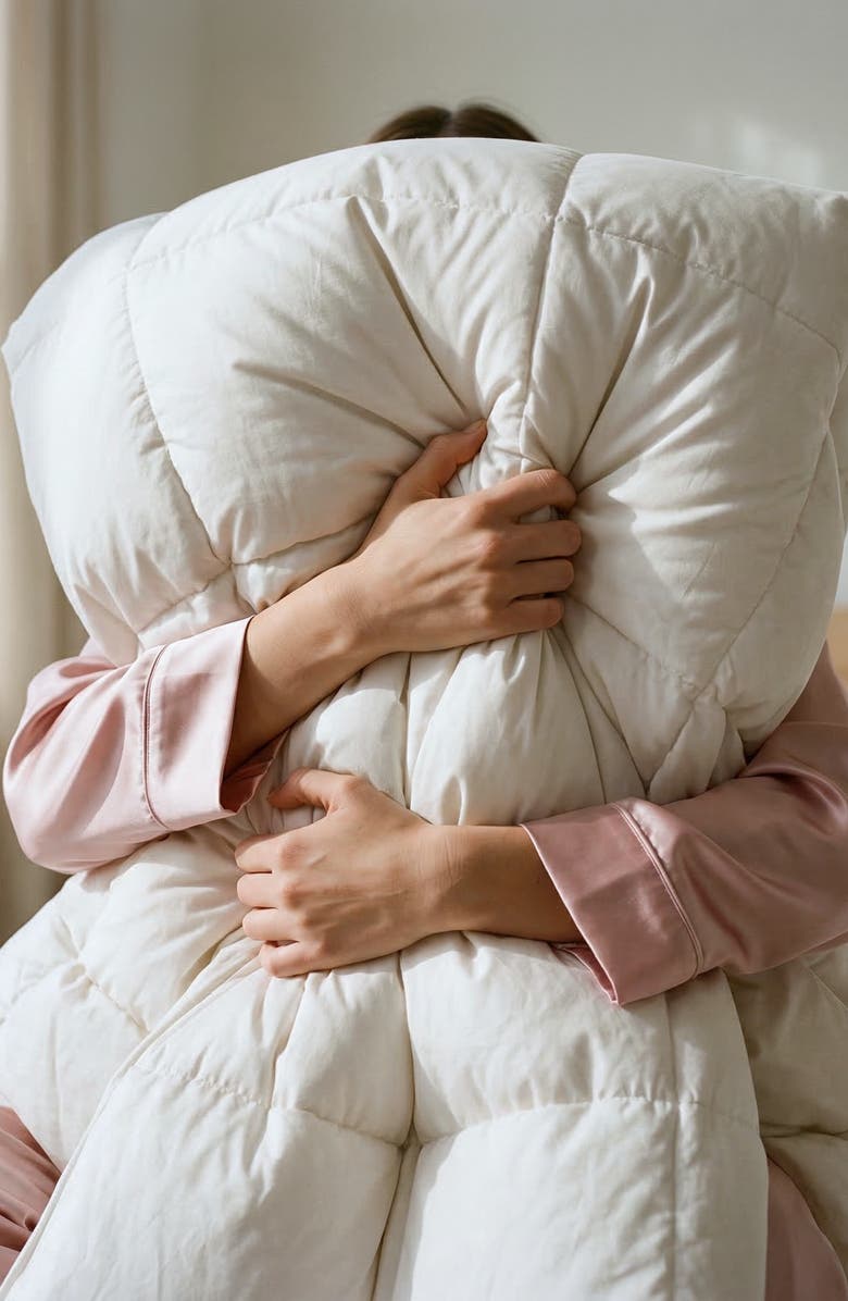 Italic Down Comforter, Alternate, color, White