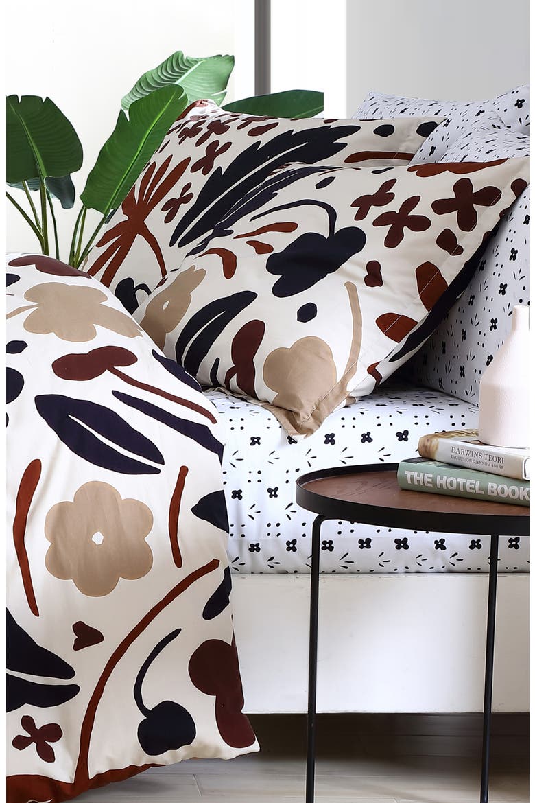 Suvi Duvet Cover & Sham Set, Alternate, color, BROWN