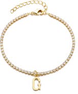 Adornia Initial Charm Tennis Bracelet