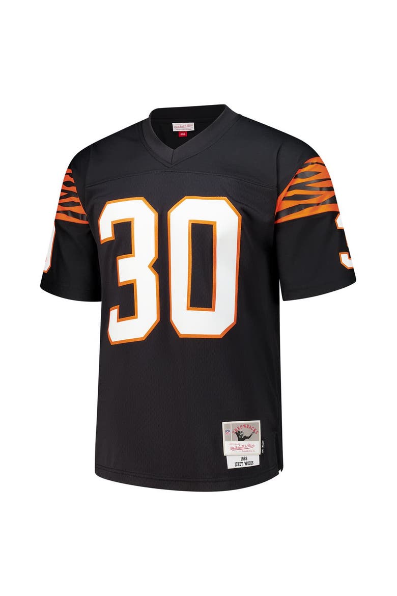 Men's Mitchell & Ness Ickey Woods Black Cincinnati Bengals 1988 Legacy Replica Jersey, Alternate, color, Black