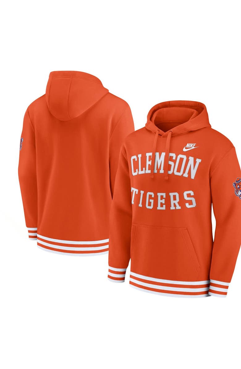 Nike Men's Nike Orange Clemson Tigers Legacy Retro Pullover Hoodie, Main, color, 