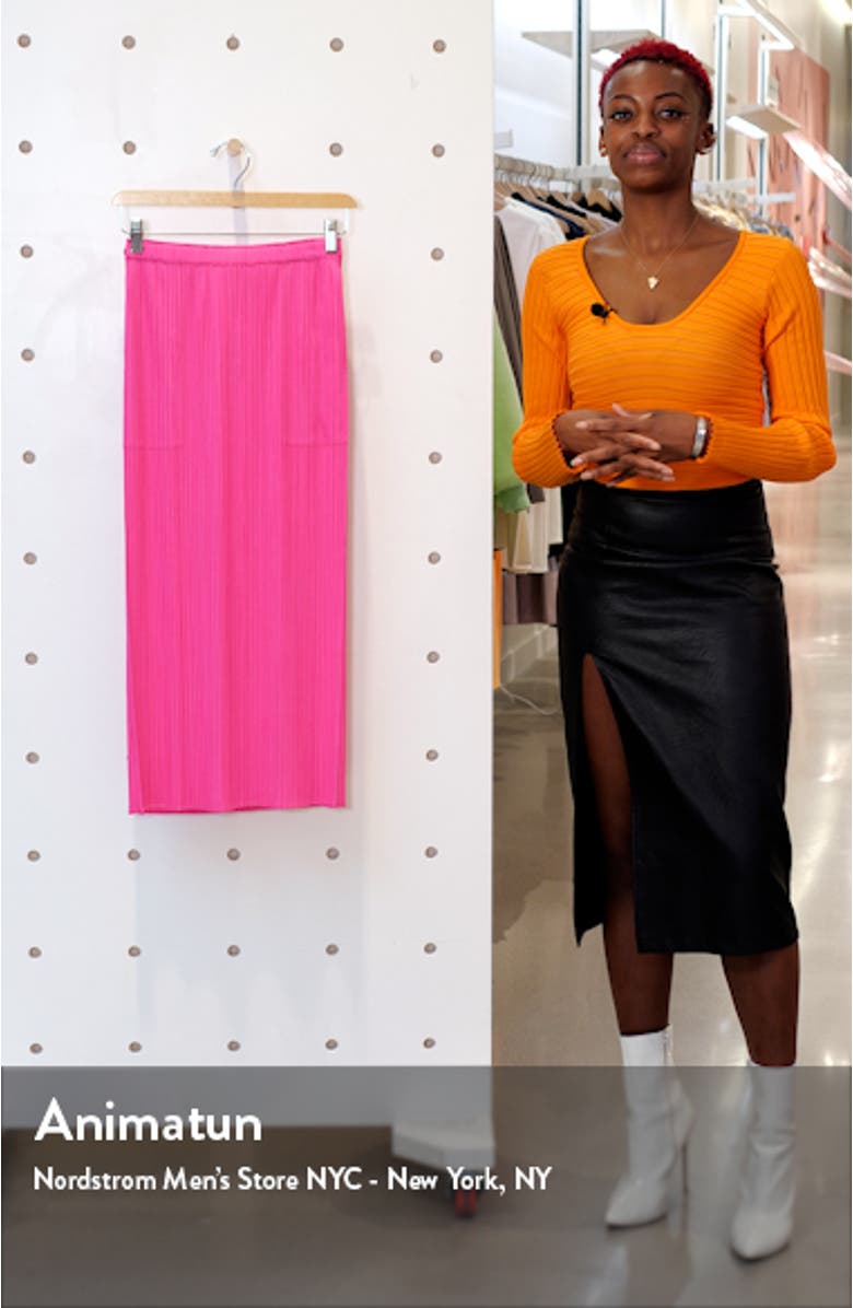 Issey Miyake Pleats Please Pleated Midi Skirit, sales video thumbnail